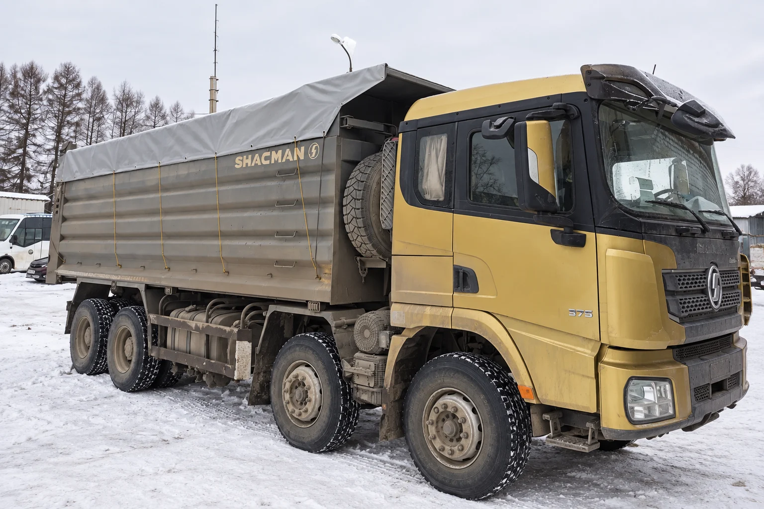 Укрывной тент самосвала SHACMAN